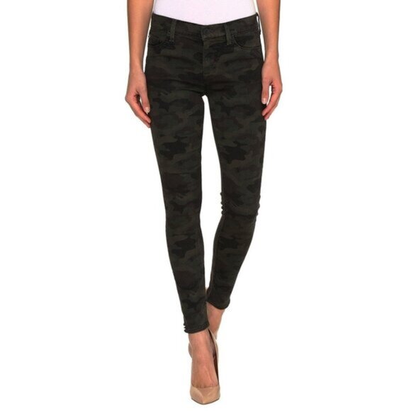 Bad Ass Distressed Skinny Army Pants Studded Pockets and Ruched Hem Size 0 b14 - Picture 1 of 7